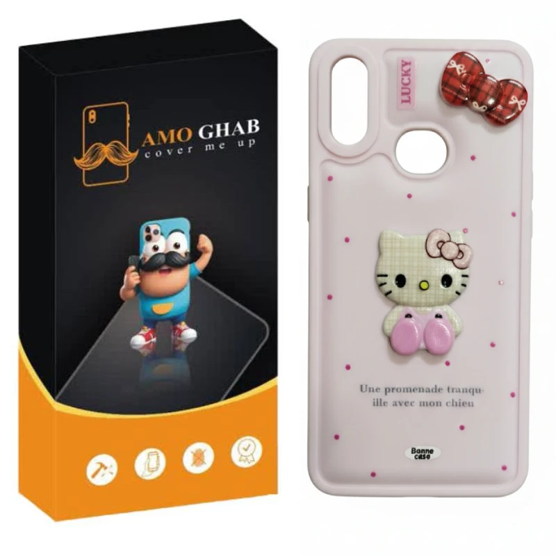 کاور عمو قاب مدل کیتی عروسکی مناسب برای گوشی موبایل سامسونگ Galaxy A10s