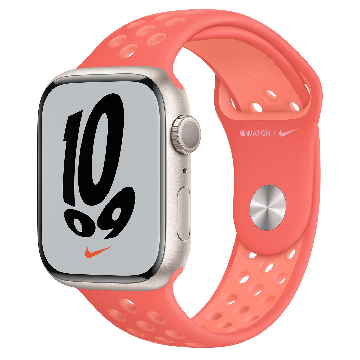ساعت هوشمند اپل مدل  Series 7 45mm Aluminum Case with Nike Sport Band دارای قابلیت های صفحه نمایش لمسی بند سیلیکون -  - 4