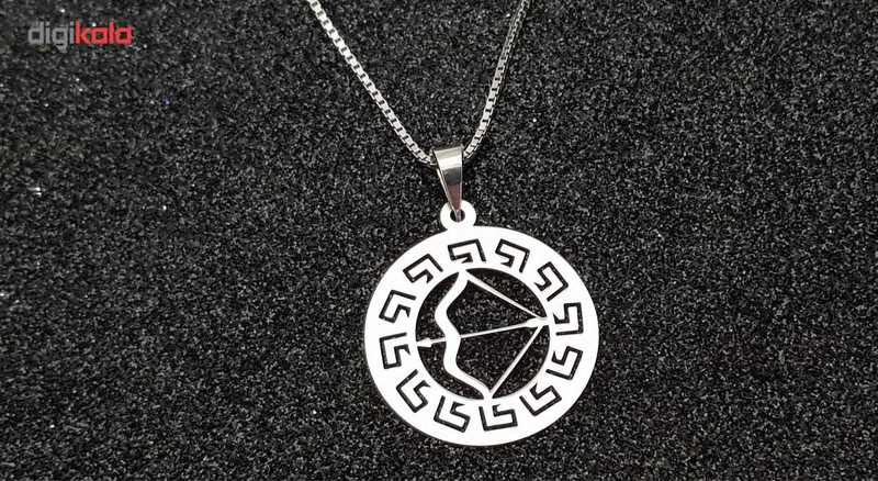 گردنبند نقره ترمه مدل ماه تولد آذر