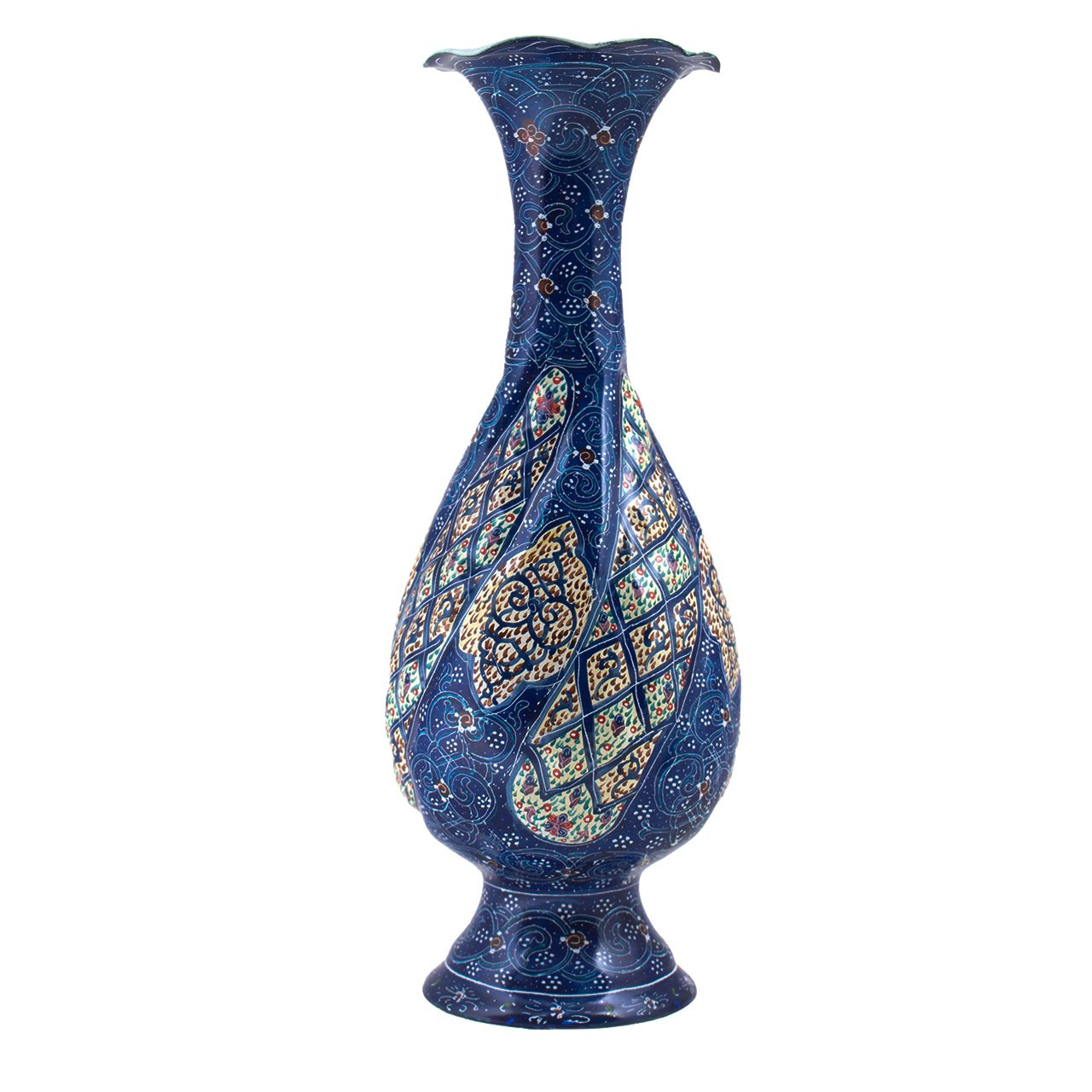 گلدان میناکاری مسی رستا طرح صراحی کد 94-12-102