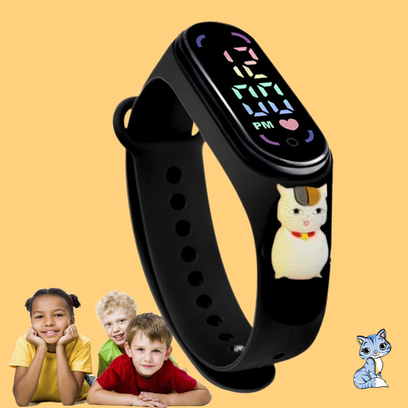 ساعت مچی دیجیتال بچگانه مدل گربه خندان ساعت مچی دیجیتال بچگانه مدل گربه خندان