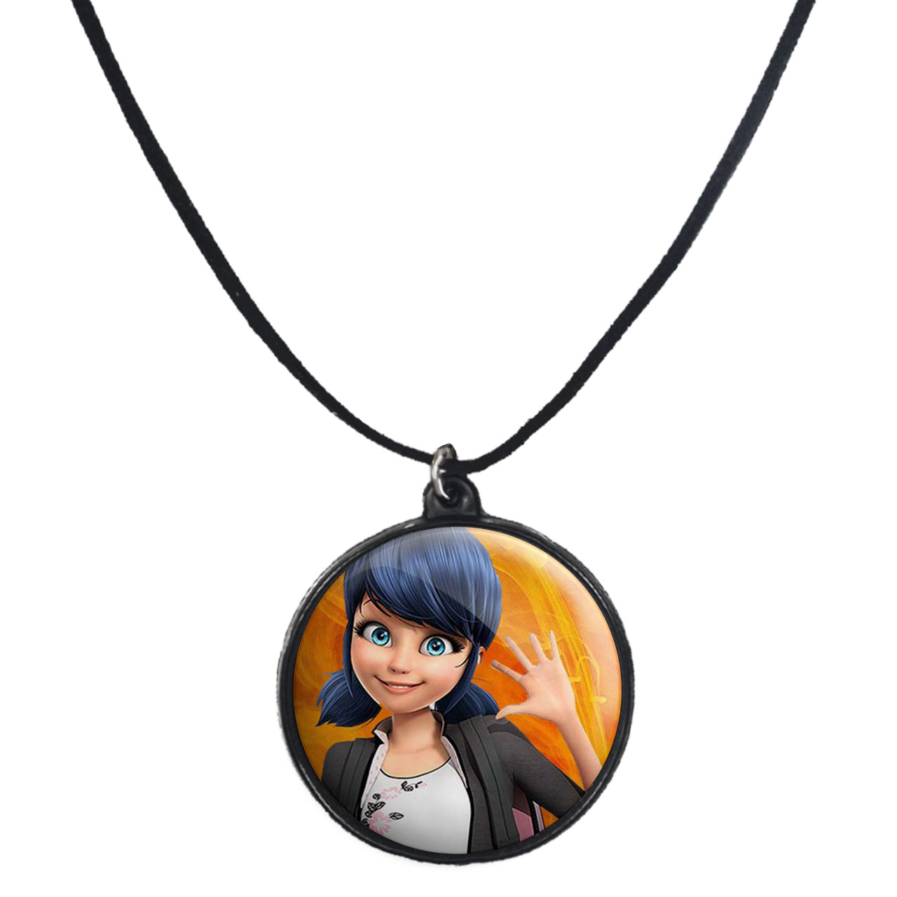 گردنبند پرمانه طرح کفشدوزکی کد pmb.1522 مدل دو طرفه