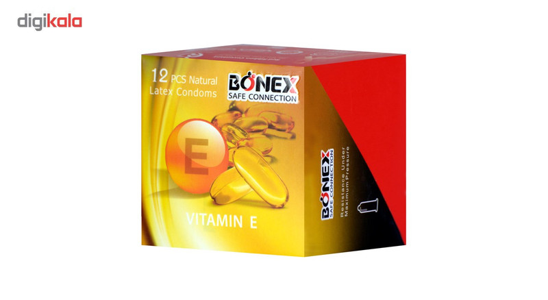 کاندوم بونکس مدل Vitamin E بسته 12 عددی