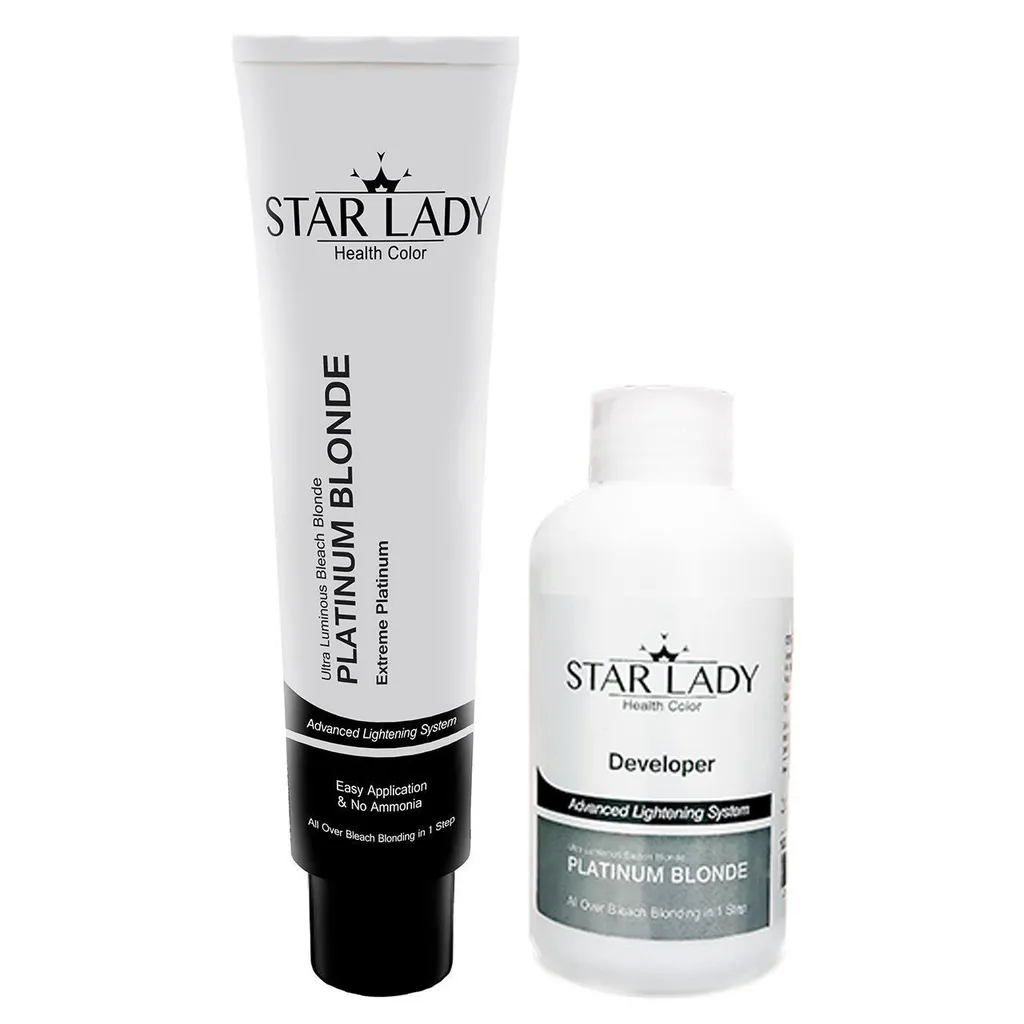 کرم بی رنگ کننده استارلیدی مدل Platinum Blonde حجم 240 میلی لیتر