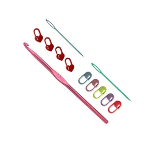 قلاب بافتنی مدل CO-5.5 به همراه سنجاق نشانه گذار بافتنی و سوزن دوخت کاموا مجموعه 12عددی 