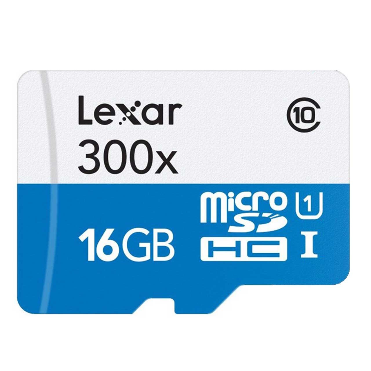 کارت حافظه microSDHC لکسار مدل High-Performance کلاس 10 استاندارد UHS-I U1 سرعت 45MBps ظرفیت 16 گیگابایت