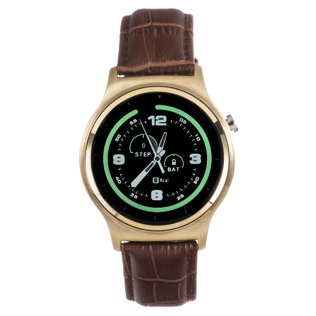ساعت هوشمند تی تی وای جی موو مدل GW01 gold with brown leather strap
