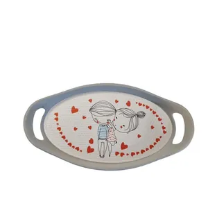 سینی مدل چاپ دار طرح قلب