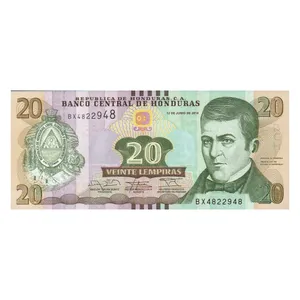 اسکناس تزئینی مدل کشور هندوراس 20 لامپراس 2017 UNC