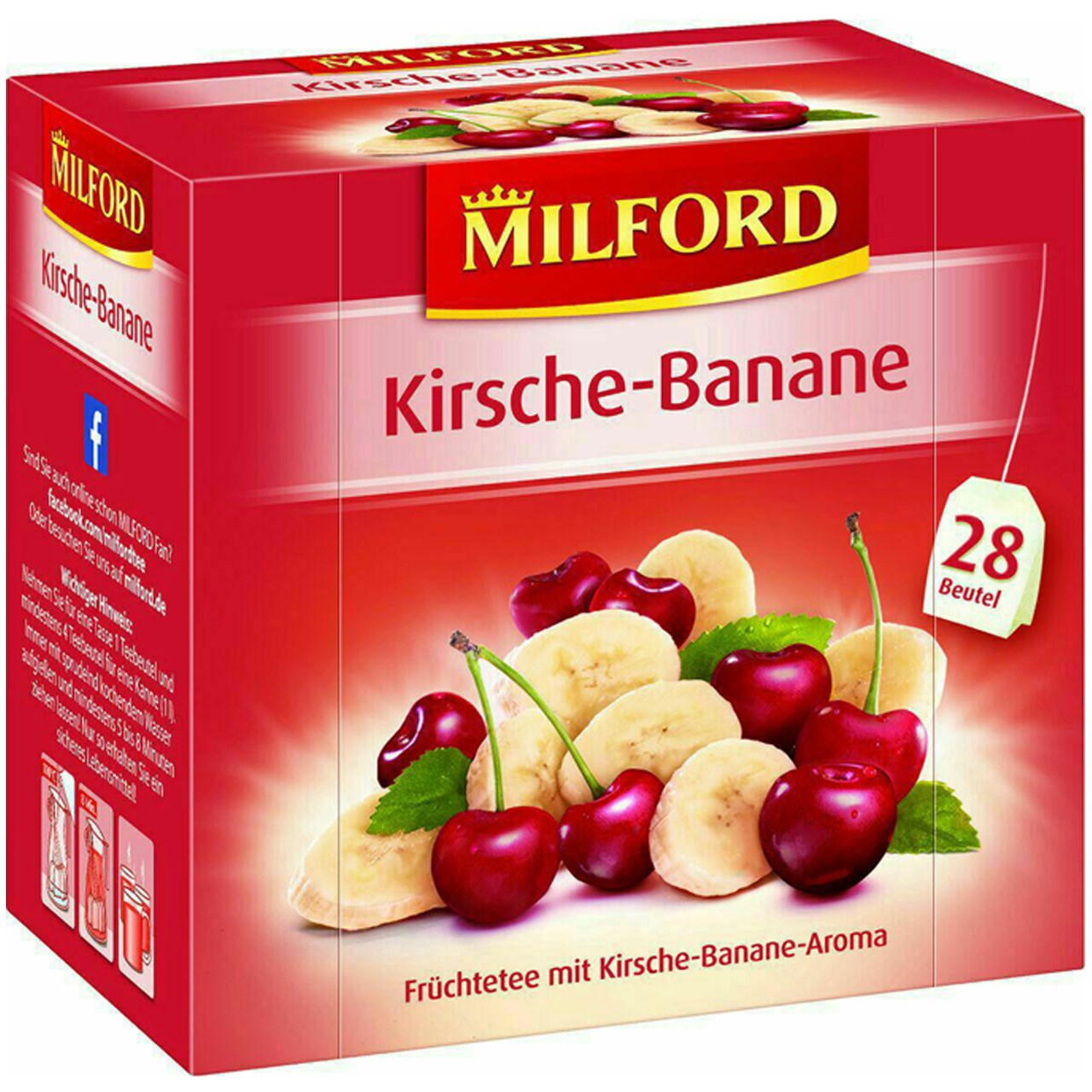 بسته دمنوش میوه ای میلفورد مدل Kirsche - Banane