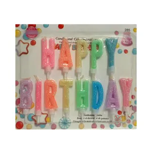 شمع تولد مدل پاستیلی happy s3 بسته 13 عددی