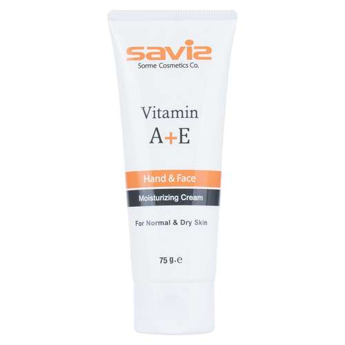 کرم مرطوب کننده دست و صورت ساویز مدل Vitamin A+E مقدار 75 گرم