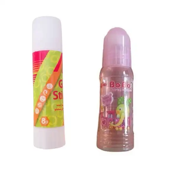 چسب مایع بوبو مدل شقایق به همراه چسب ماتیکی