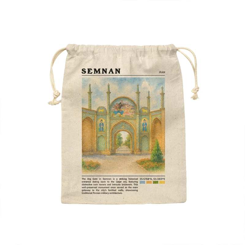 نظم دهنده ترمه طراحان ایده مدل دروازه ارگ سمنان کد map0820 - L سایز 40x28 سانتی متر