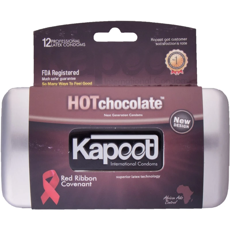 کاندوم کاپوت مدل Hot Chocolate  بسته 12 عددی
