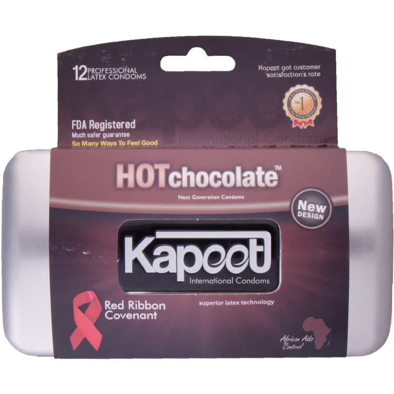 کاندوم کاپوت مدل Hot Chocolate  بسته 12 عددی
