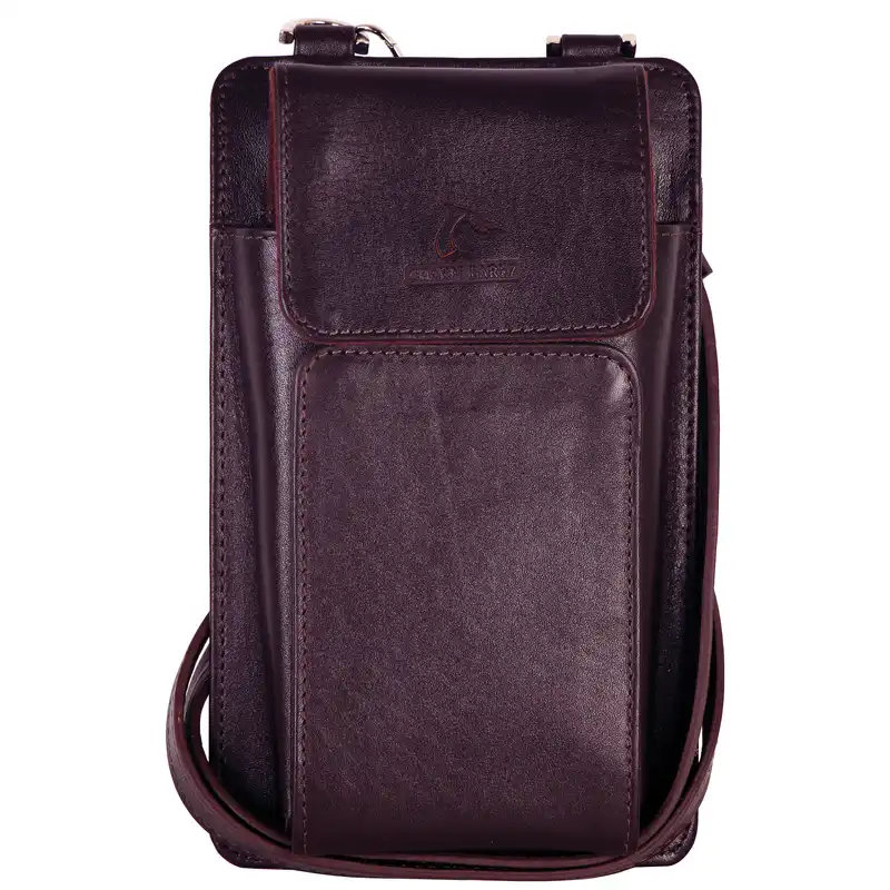 کیف گردنی چرم بارز مدل DG73