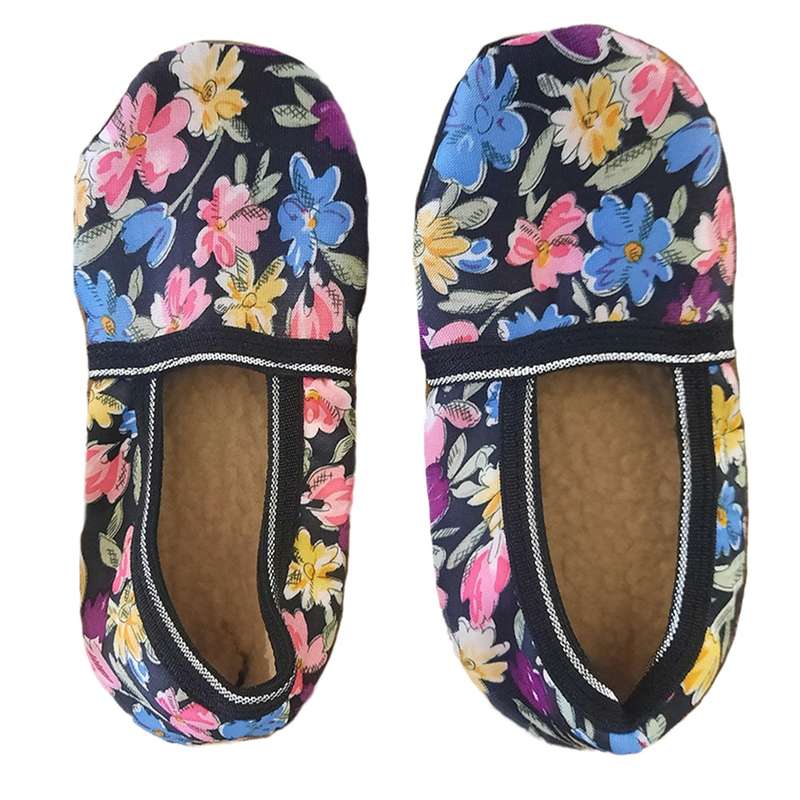 پاپوش دخترانه مدل تو کرکی استپ دار طرح گلدار کد AS1277