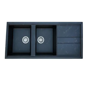 سینک ظرفشویی گرانیت توکار دو لگنه مدل marbleline902s