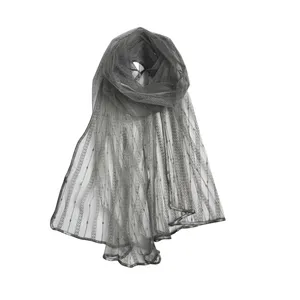 شال زنانه مدل تور شیشه ای دورگان