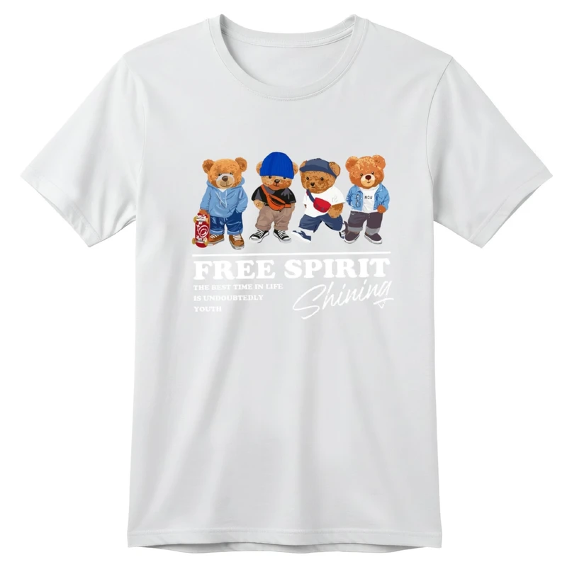 تی‌شرت آستین کوتاه بچگانه مدل خرس های اسپرت کد v31 