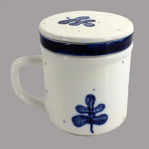 ماگ دمنوش ساز سرامیکی طرح برگ کد sad-23