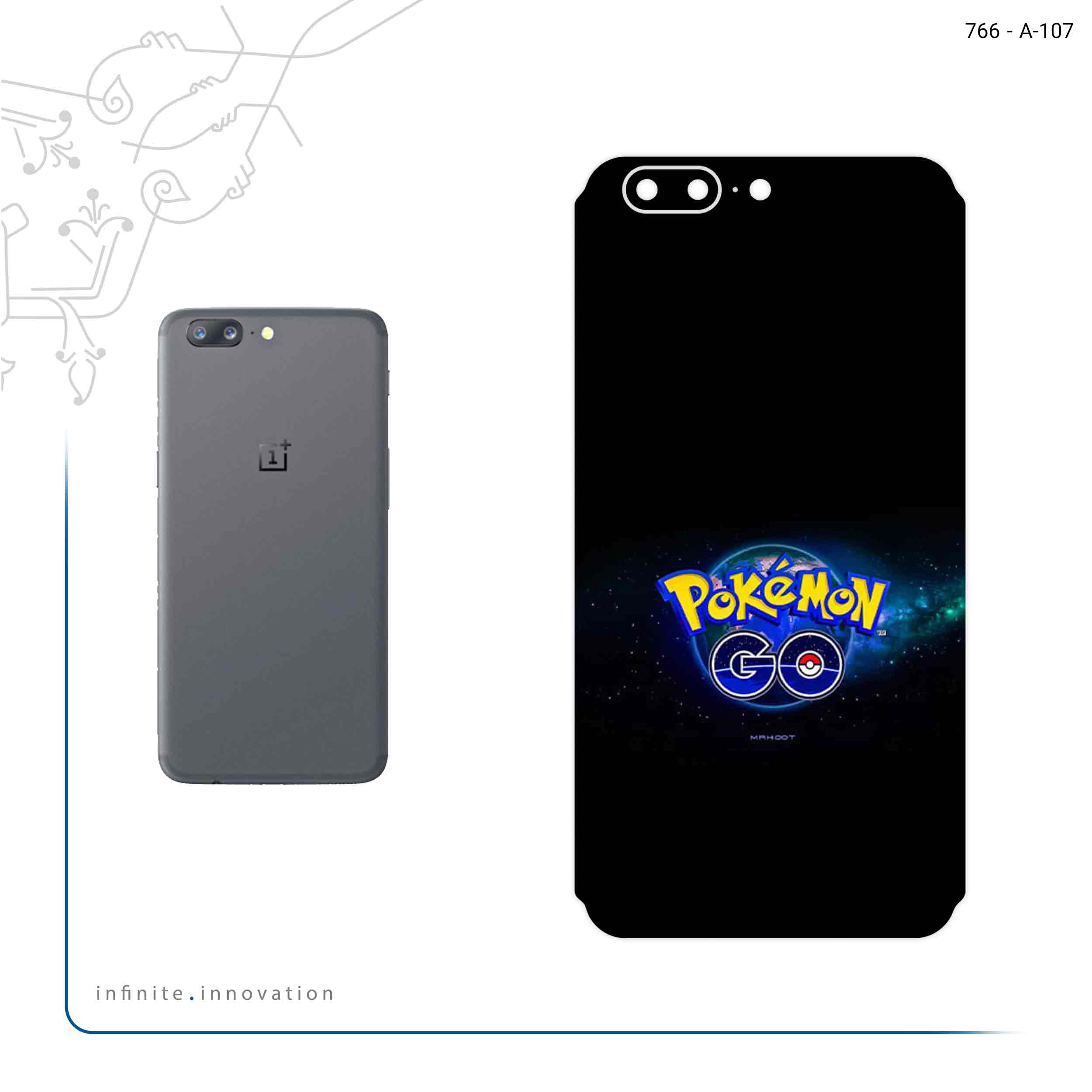 برچسب پوششی ماهوت مدل Pokemon Go Game Series مناسب برای گوشی موبایل وان پلاس 5