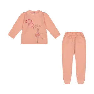 Madar 0060-24 Long Sleeve T-Shirt And Pants Set For Girls