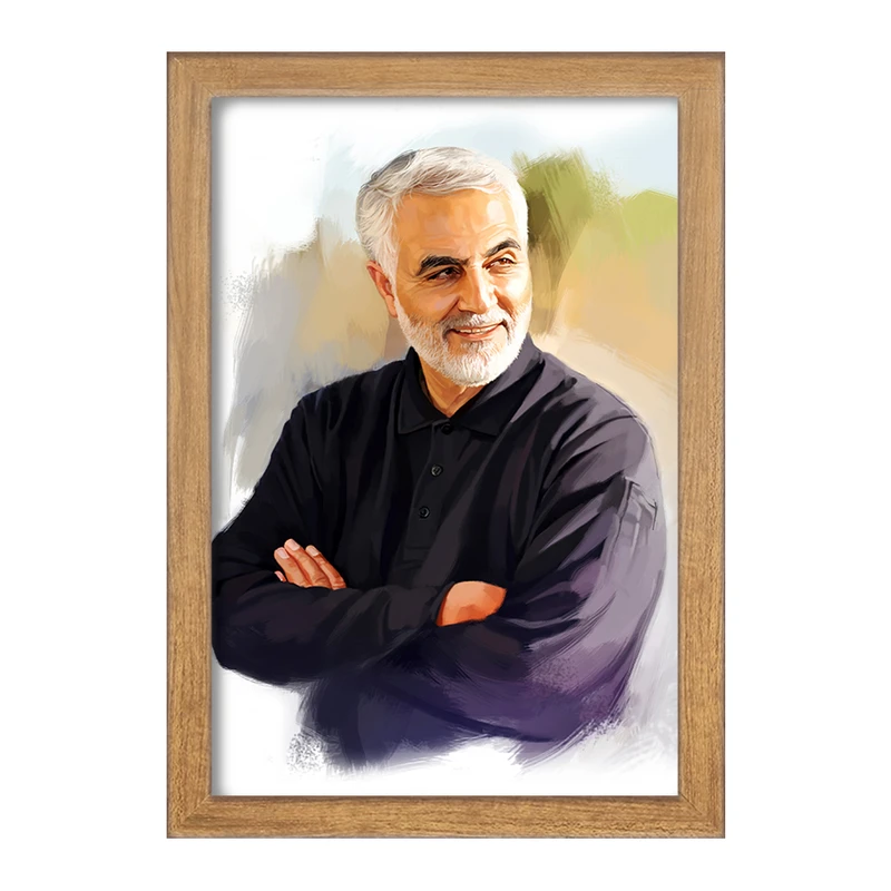 تابلو خندالو مدل سردار قاسم سلیمانی  کد 12595