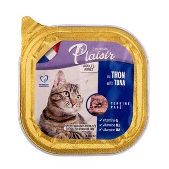 کنسرو غذای گربه پلازیر مدل tuna pate وزن 100 گرم