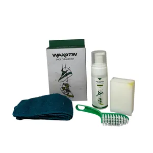 مجموعه تمیز کننده کفش مدل WT 634  به همراه دستمال ، ابر و فرچه