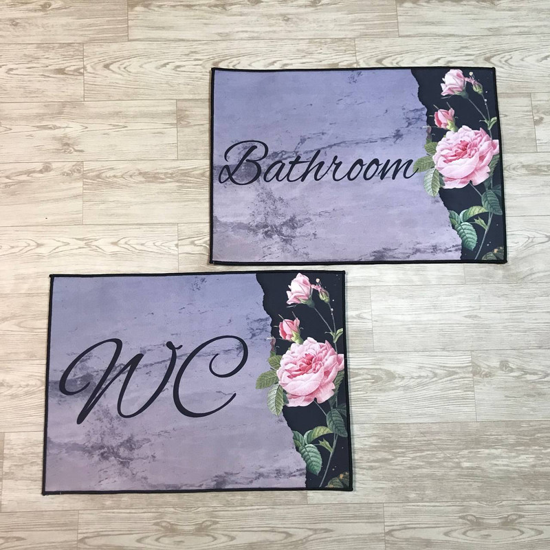  پادری مدل چاپی طرح گل‌دار سایز 50x70 سانتی‌متر مجموعه 2 عددی