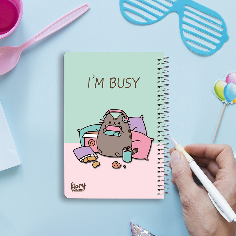 دفترچه یادداشت مستر راد طرح کرافت مدل گربه کیوت فانتزی کد fiory 1928