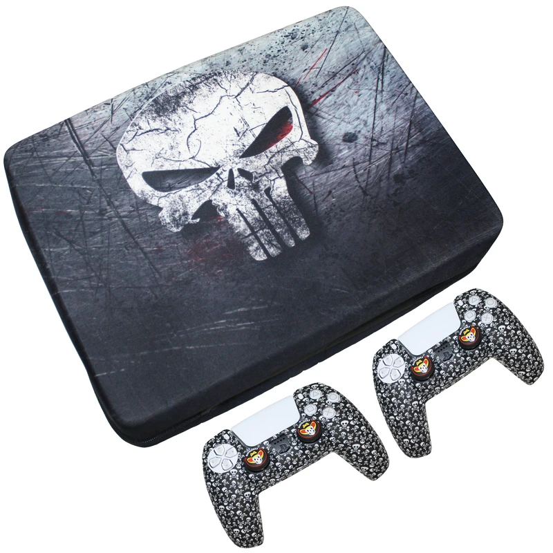 کیف حمل کنسول بازی پلی استیشن 5 مدل OR punisher به همراه محافظ دسته و روکش آنالوگ