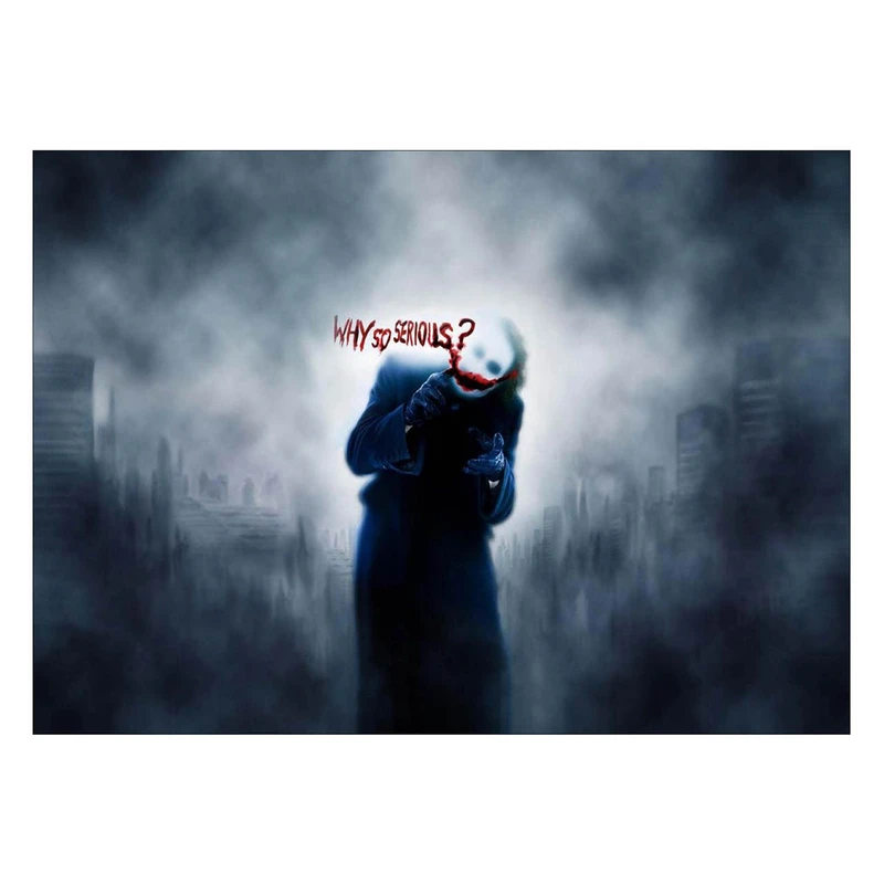 تابلو شاسی ونسونی طرح Why So Serious سایز 30 × 40