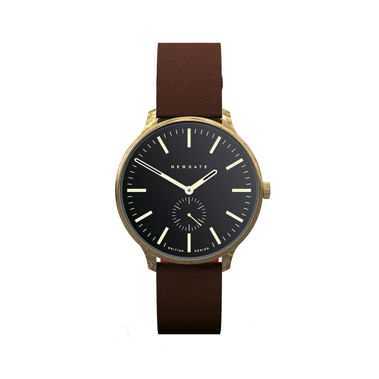 ساعت مچی عقربه ای نیوگیت مدل Blip Brown Leather Strap