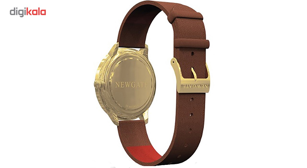 ساعت مچی عقربه ای نیوگیت مدل Blip Brown Leather Strap