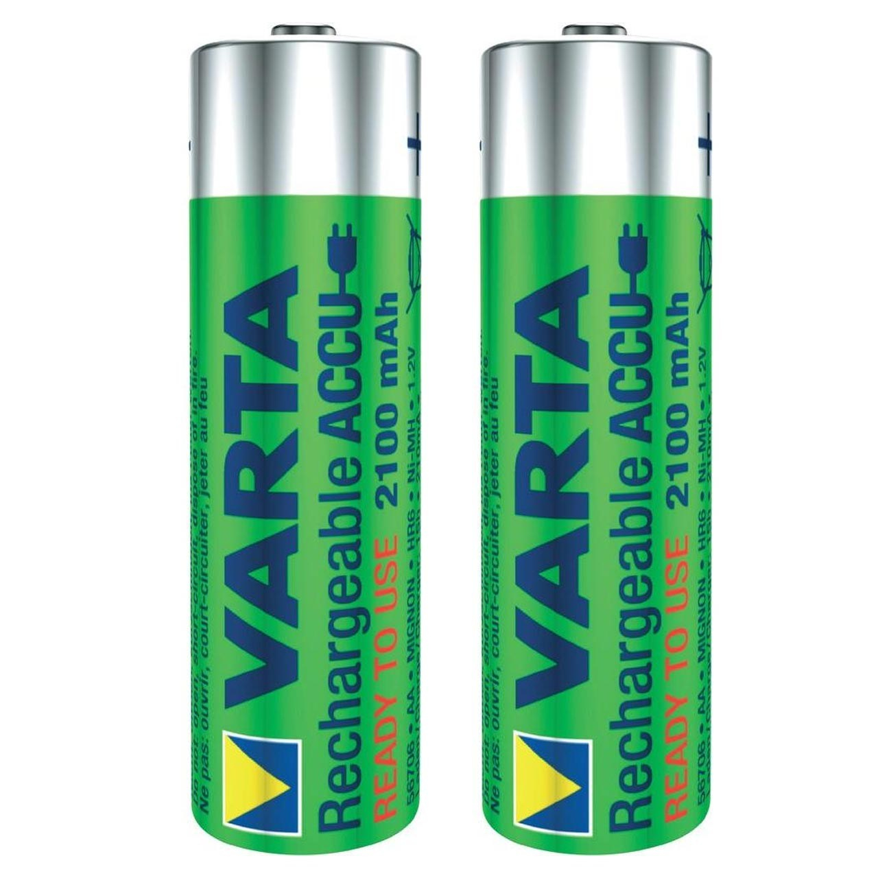 باتری قلمی قابل شارژ وارتا مدل 2100mAh بسته 2 عددی