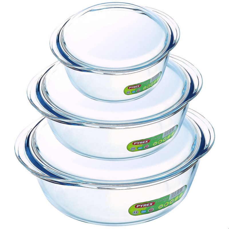 ظرف پخت پیرکس مدل px300 مجموعه 3 عددی ظرف پخت پیرکس مدل px300 مجموعه 3 عددی