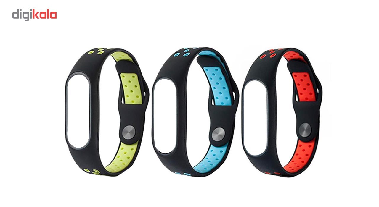 بند مچ بند هوشمند شیائومی مدل Mi Band 2 Silicone بسته 3 عددی
