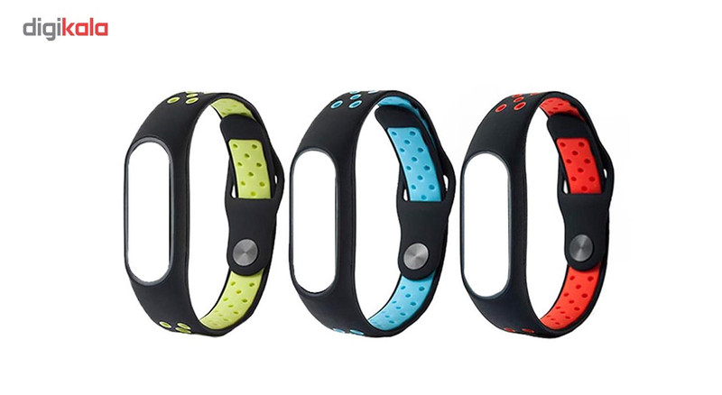 بند مچ بند هوشمند شیائومی مدل Mi Band 2 Silicone بسته 3 عددی