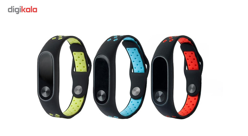 بند مچ بند هوشمند شیائومی مدل Mi Band 2 Silicone بسته 3 عددی