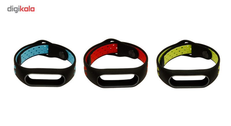 بند مچ بند هوشمند شیائومی مدل Mi Band 2 Silicone بسته 3 عددی