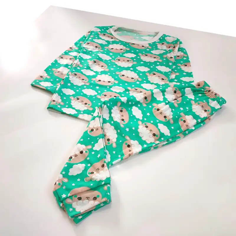 ست تی شرت و شلوار بچگانه مدل ببعی کد 4001 رنگ سبز