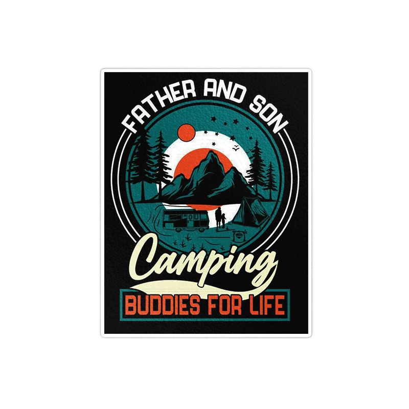     استیکر لپ تاپ ویندی دیزاین طرح camping مدل 1543