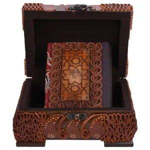 جعبه و دیوان حافظ طرح چرم و ترمه مدل 00-12 سایز کوچک