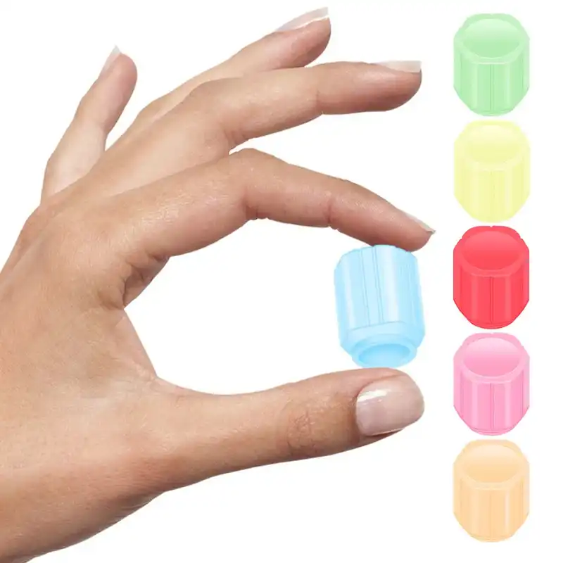 سر والف لاستیک خودرو مدل POLYGONAL-BLUE بسته 4 عددی