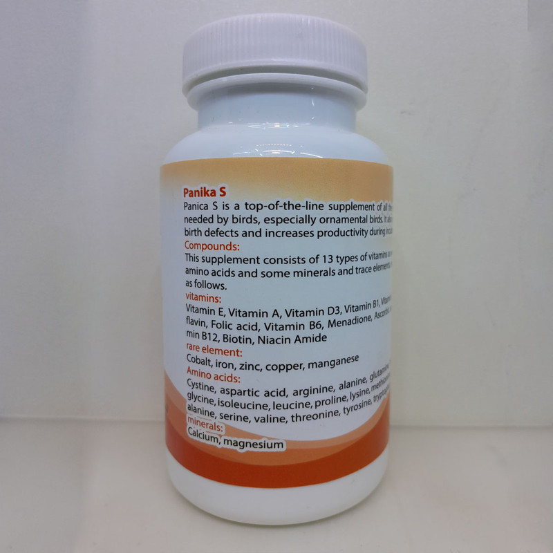 پودر مکمل خوراکی پرندگان پنیکا مدل اس وزن 100گرم