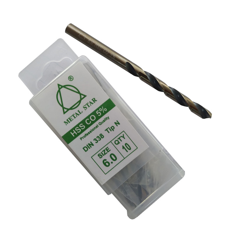 مته کبالت متال استار کد DIN338 سایز 6 میلیمتر