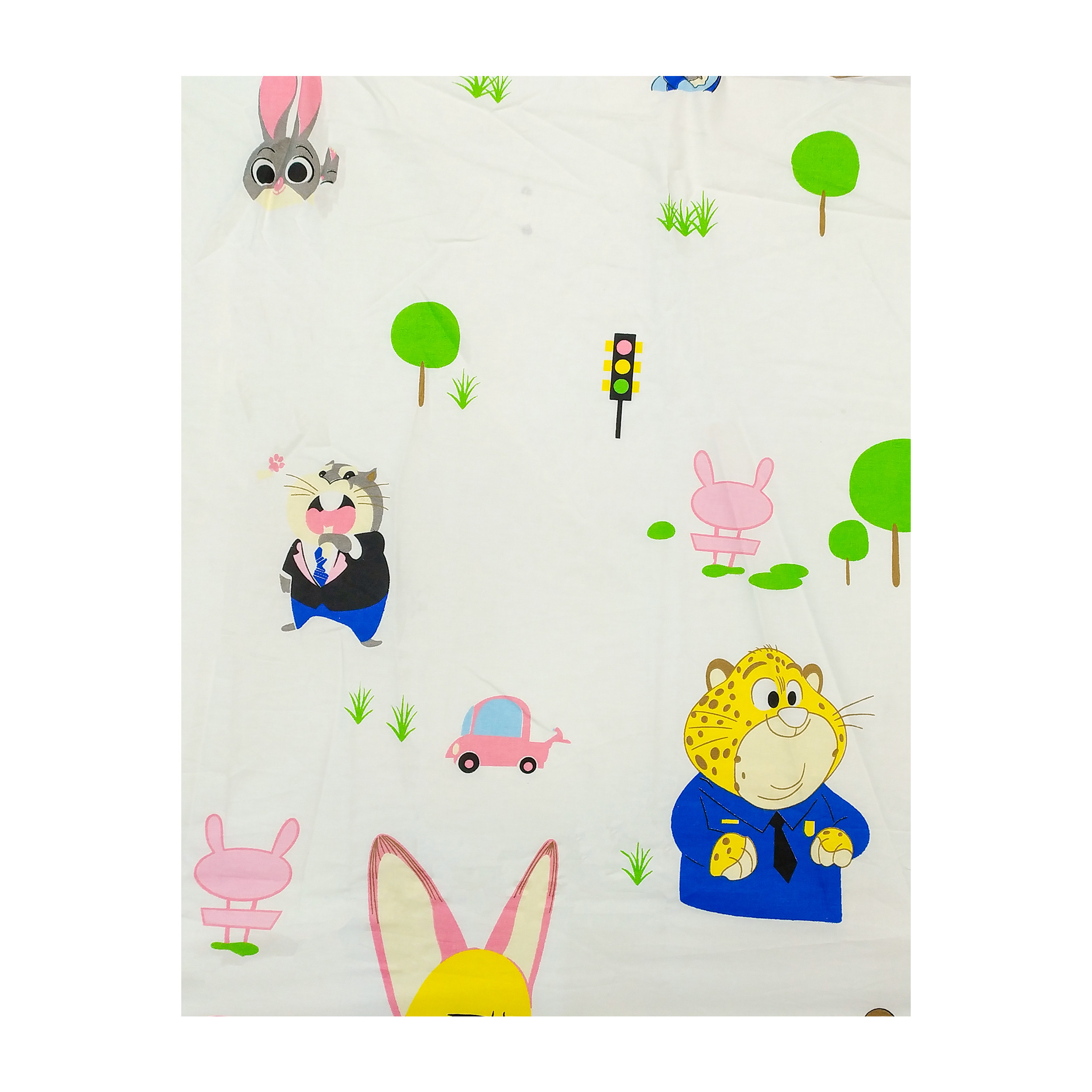 ملحفه آدنو مدل زوتوپیا کد IR83 یک نفره سایز 70x135 سانتی متر